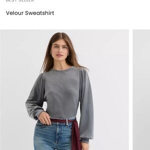 Emerald  Velour Sweatshirt